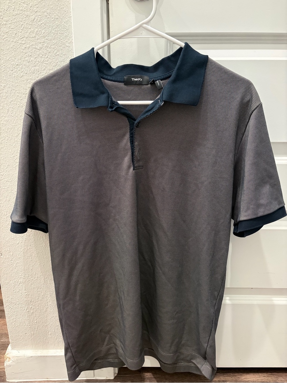 Theory Men's Geo Polo in Mod Jacquard Size Large